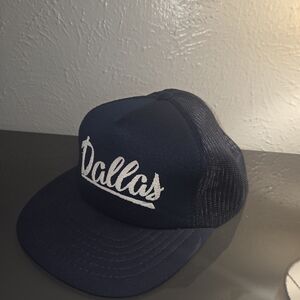 Vintage Dallas Blue Trucker Snap Back Hat